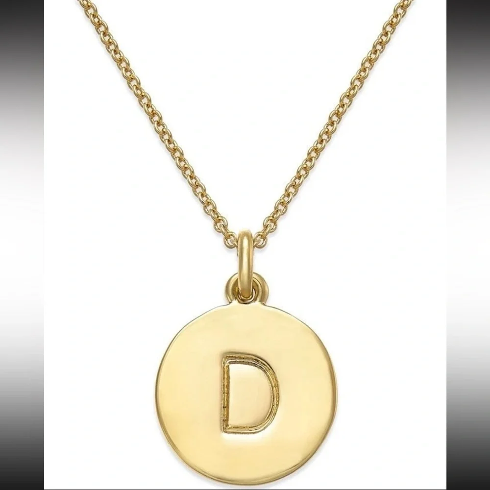 Kate Spade New York Initial Pendant Necklace D Gold